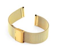 Correa de reloj de metal milanesa 12 mm 14 mm 16 mm 18 mm 20 mm 22 mm Banda de acero inoxidable Milán ultrafina universal Pulsera de metal de acero inoxidable (Color : Gold, Size : 22mm)
