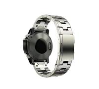 Correa de reloj de metal y titanio de ajuste rápido de 22 mm y 26 mm for Garmin Fenix 7X 7 Solar / 6 Pro / 5 Plus/Instinct/Epix Gen2(Titanium color,22mm Fenix 5 5Plus)