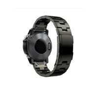 Correa de reloj de metal y titanio de ajuste rápido de 22 mm y 26 mm for Garmin Fenix 7X 7 Solar / 6 Pro / 5 Plus/Instinct/Epix Gen2(Titanium gray,26mm Fenix6X 6XPro)