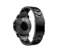Correa de reloj de metal y titanio de ajuste rápido de 22 mm y 26 mm for Garmin Fenix 7X 7 Solar / 6 Pro / 5 Plus/Instinct/Epix Gen2(Black,22mm Fenix 5 5Plus)