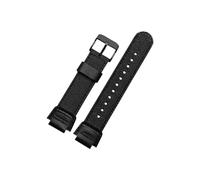 Correa de reloj de nailon 16mm Compatible con Casio G-SHOCK DW-9052 9050 9051 6900/DW9000 G-300 301 304 G306 314 315(Black-Black)