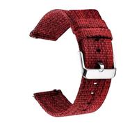 Correa de reloj de nailon ajustable de 18 mm, 20 mm y 22 mm, unisex, de liberación rápida y reemplazable, con hebilla de acero inoxidable.(Red,20mm)