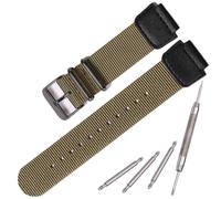 Correa de reloj de nailon compatible con Casio AE1200WH AE-1000 SGW-300H SGW-400 AQ-S810W 18 mm, correa de reloj de repuesto para hombre con anillo de acero inoxidable, 130mm x 20mm, Nailon