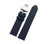 Correa de reloj de nailon + cuero, pulsera de reloj de lona impermeable para hombre, 19mm, 20mm, 22mm, 23mm y 24mm,22mm