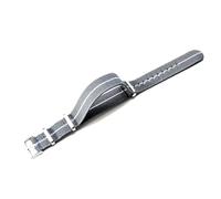 Correa de reloj de nailon de 18/20/22 mm x 28,5 cm, correa de reloj deportiva para uso diario e informal.,Gris Blanco-Acero,22mm