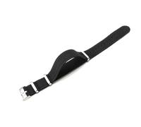 Correa de reloj de nailon de 18/20/22 mm x 28,5 cm, correa de reloj deportiva para uso diario e informal.,Negro-Acero,20mm
