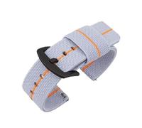 Correa de Reloj de Nailon de 18 mm, 20 mm, 22 mm y 24 mm, Pulsera de liberación rápida, Correa de Reloj Deportivo for Hombre(Gray Orange-Black,18mm)
