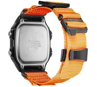 Correa de reloj de nailon de 18 mm para Casio G-Shock AE-1200/AE-1000W/1100W/AE-1300, W-735H/W-216H/218H W-219H/F-91W/F-94W/F-105W/AQ-S800W diseño de parches militares, correa de reloj de liberación