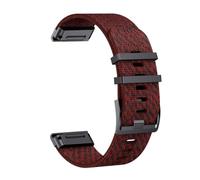 Correa de reloj de nailon de ajuste rápido Jacquard de 22 y 26MM compatible con Garmin Fenix 7/7XPro/7X/6X/6 Pro/5X/5/6/Epix/Instinct pulsera reemplazable(Jacquard Red,For Quick Fit 26mm)