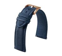 Correa de reloj de nailon de dos caras, correa de reloj de tela de vela de 20mm y 22mm, cinturón deportivo de liberación rápida for hombres(Blue 2,20mm)