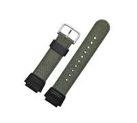 Correa de reloj de nailon y cuero de 18 mm compatible con pulseras Casio AE-1200WH/SGW-300/400/AQ-S810W/S800W AEQ110W con hebilla de metal