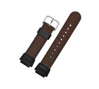 Correa de reloj de nailon y cuero de 18 mm compatible con pulseras Casio AE-1200WH/SGW-300/400/AQ-S810W/S800W AEQ110W con hebilla de metal