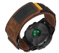 Correa de reloj de piel de ante suave, correa militar de 22 mm compatible con Garmin Fenix 8 47 mm /7/7 Pro/6 Pro/5/5 Plus/E 47 mm, MARQ Athlete/Golfer/Driver/Captain/Adventurer/Commander, Instinct 2