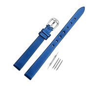 Correa de reloj de piel de vaca con textura sedosa ultrafina de 6/8/10mm, pulsera de reloj de Color sólido amigable con la piel para mujer, reloj de cuarzo, 10mm