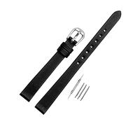 Correa de reloj de piel de vaca con textura sedosa ultrafina de 6/8/10mm, pulsera de reloj de Color sólido amigable con la piel para mujer, reloj de cuarzo, 6mm