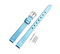 Correa de reloj de piel de vaca con textura sedosa ultrafina de 6/8/10mm, pulsera de reloj de Color sólido amigable con la piel para mujer, reloj de cuarzo, 6mm