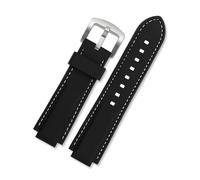 Correa de reloj de pulsera de silicona convexa de 24 * 12mm Compatible con Casio EDIFICE 5634 EFB-680 EFS-S570YD/YDC/YDB correa de reloj de goma modificada for hombres