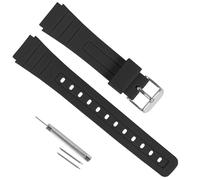 Correa de reloj de repuesto de 18 mm para Casio F-91W/F-84/F-94/F-105/A158/A168, correa de reloj de poliuretano suave para correas de reloj Casio para hombre, Negro, 16mm, Moderno