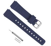 Correa de reloj de repuesto de 18 mm para Casio F-91W/F-84/F-94/F-105/A158/A168, correa de reloj de poliuretano suave para correas de reloj Casio para hombre (azul marino)