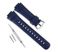 Correa de reloj de repuesto de resina natural impermeable para Casio G-Shock G2900, G2900F, G2900BT (azul marino/hebilla plateada)