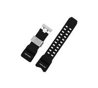 Correa de reloj de resina Compatible con Casio G-SHOCK Big Mud King GWG-1000-1A/A3/1A1 GB/GG Series, correa de reloj deportiva de silicona suave for hombre(Black silver)