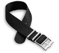 Correa de reloj de sarga de un solo paso, 20 mm, 22 mm, negro, azul, verde, rojo, gris, naranja, bronceado, correa de nailon militar, hebilla de corona ajustable de acero inoxidable cepillado, barras