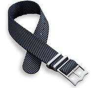 Correa de reloj de sarga de un solo paso, 20 mm, 22 mm, negro, azul, verde, rojo, gris, naranja, bronceado, correa de nailon militar, hebilla de corona ajustable de acero inoxidable cepillado, barras