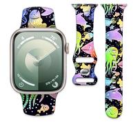 Correa de reloj de silicona compatible con Apple Watch de 38 mm, 40 mm, 41 mm, correa de repuesto suave ajustable para mujeres y hombres, compatible con iWatch Ultra2/1 SE Series 10 9 8 7 6 5 4