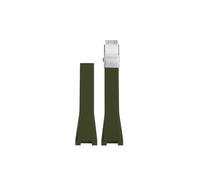 Correa de reloj de silicona Compatible con Casio G-SHOCK GST-S130/S110/S120/B100/W300(Army green-Silver)