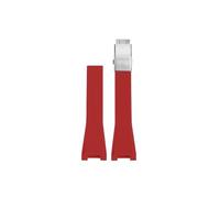 Correa de reloj de silicona Compatible con Casio G-SHOCK GST-S130/S110/S120/B100/W300(Red-Silver)
