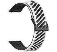 Correa de reloj de silicona compatible con Suunto RACE2 y Suunto RUN, correa de repuesto impermeable con ajuste seguro y diseño transpirable para deportes y uso diario (blanco-negro)