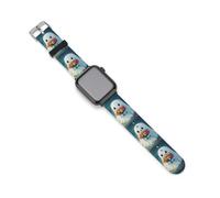 Correa de reloj de silicona con diseño de flores fantasmas compatible con Apple Watch, correas de repuesto, 38mm/40mm, Silicona, Sin piedra preciosa