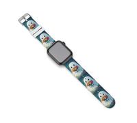 Correa de reloj de silicona con diseño de flores fantasmas compatible con Apple Watch, correas de repuesto, 38mm/40mm, Silicona, Sin piedra preciosa