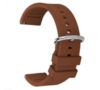 Correa de reloj de silicona Correa de reloj de goma de liberación rápida Correa de reloj de 20 mm, 22 mm y 24 mm Correa de reloj de repuesto Correa de reloj verde(Brown-Silver,20mm)