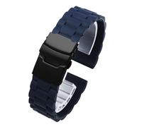 Correa de reloj de silicona de liberación rápida, correa de repuesto unisex de 15 a 22 mm, correa de hebilla plegable de acero inoxidable, adecuada for reloj inteligente, reloj de cuarzo, reloj tradic