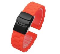 Correa de reloj de silicona de liberación rápida, correa de repuesto unisex de 15 a 22 mm, correa de hebilla plegable de acero inoxidable, adecuada for reloj inteligente, reloj de cuarzo, reloj tradic