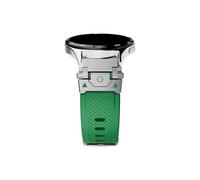 Correa de reloj de silicona de lujo de 22mm Compatible con Huawei Watch GT5/4 5/3pro 46mm Correa de reloj con conector de metal de Compatible con Huawei Watch 4/4Pro Ultimate Men pulsera(Silver green,