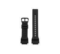 Correa de reloj de silicona de resina de 18mm Compatible con Casio WS-1400H WS1300 WS-1500 W-737H AE-1500 pulsera de reloj de moda for hombre en negro, azul, verde y rojo(Black-Black)