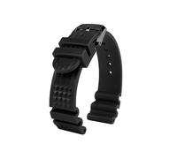 Correa de reloj de silicona for buceo deportivo, pulsera de goma más larga for hombre, accesorios Compatible con Seiko/Citizen/Casio, correa de reloj de 20mm 22mm(Black A,20mm)