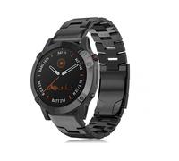 Correa de reloj de titanio para Garmin Fenix 7X/6X/5X - Liberación rápida, 26 mm, negro