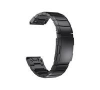 Correa de reloj de titanio Quick Fit de 26 mm y 22 mm for Garmin Fenix E 8 7 7X Pro 6 6X 5 5X Plus/Epix Pro/MARQ/TACTIX con banda de metal(Black 1,Quick Fit 26mm)
