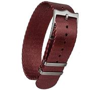 Correa de reloj de una sola pasada con tejido en espiga - estilo OTAN/ZULU con hebilla ajustable de corona - 20 mm 22 mm, 20mm, Nailon