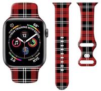 Correa de reloj deportiva compatible con Apple Watch Band de 1.496 pulgadas, 1.575 pulgadas, 1.614 pulgadas, correa deportiva de silicona suave con estampado floral, correas de repuesto para iWatch