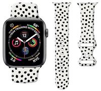 Correa de reloj deportiva compatible con Apple Watch Band de 1.496 pulgadas, 1.575 pulgadas, 1.614 pulgadas, correa deportiva de silicona suave con estampado floral, correas de repuesto para iWatch