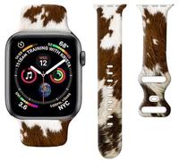 Correa de reloj deportiva compatible con correa de reloj de 42 mm, 44 mm, 45 mm, 49 mm, correa deportiva de silicona suave con estampado floral, correa deportiva de repuesto para iWatch Series Ultra,