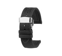 Correa de reloj deportiva de goma impermeable for hombre, de 23mm, Compatible con Casio PROTREK PRW-30 50 60 70(A-Black steel)