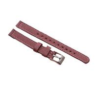 Correa de reloj deportiva de nailon de dos piezas de 8 mm, 10 mm y 12 mm con hebilla de acero inoxidable for hombre y mujer.(Red,12mm)