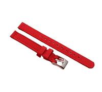 Correa de reloj deportiva de nailon de dos piezas de 8 mm, 10 mm y 12 mm con hebilla de acero inoxidable for hombre y mujer.(Dark red,12mm)