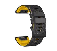 Correa de reloj deportiva de silicona de 22/26mm de liberación rápida compatible con Garmin Epix Gen 2/Fenix 7X/6X Pro/Quatix 7X/Enduro 7/5XPlus(Black Yellow,For EPIX Gen 2)