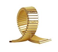 Correa de reloj elástica de 10mm, 12mm, 14mm, 16mm, 18mm, 20mm, expansión elástica, correa de reloj de acero inoxidable for hombres y mujeres(Gold,16mm)